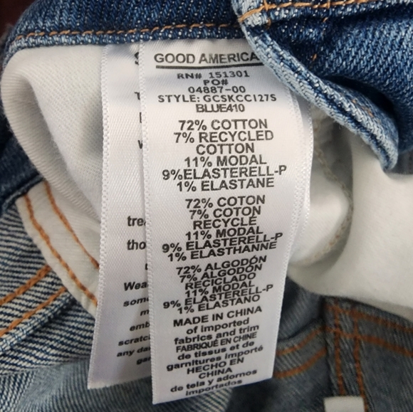 Good American good curve high rise cross over skinny jeans - Picture 6 of 8